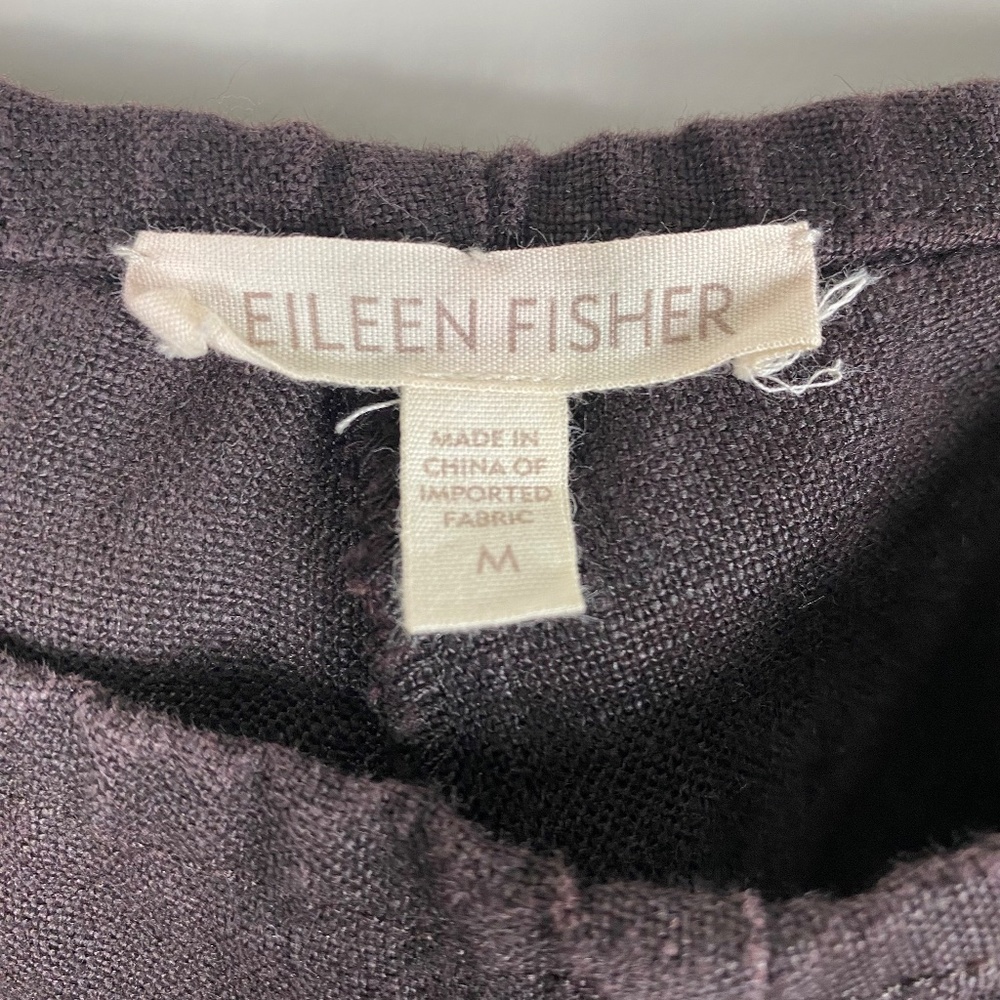 Eileen Fisher Oversize Baggy Linen Crop Pants - Picture 3 of 5